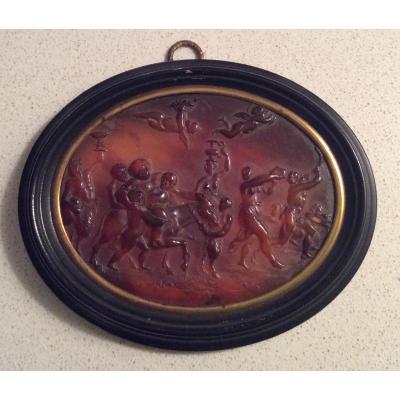 Plaquette En écaille Représentante Un Bacchanal, XVIIe