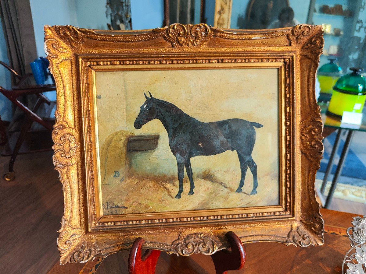 Dipinto inglese raffigurante cavallo-photo-4