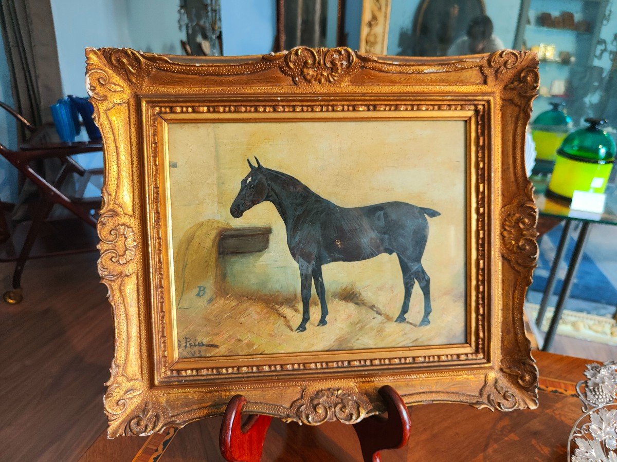 Dipinto inglese raffigurante cavallo-photo-2
