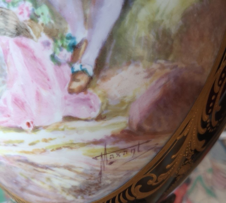  Paire De Vases En Porcelaine De Sèvres, XIXe Siècle-photo-5