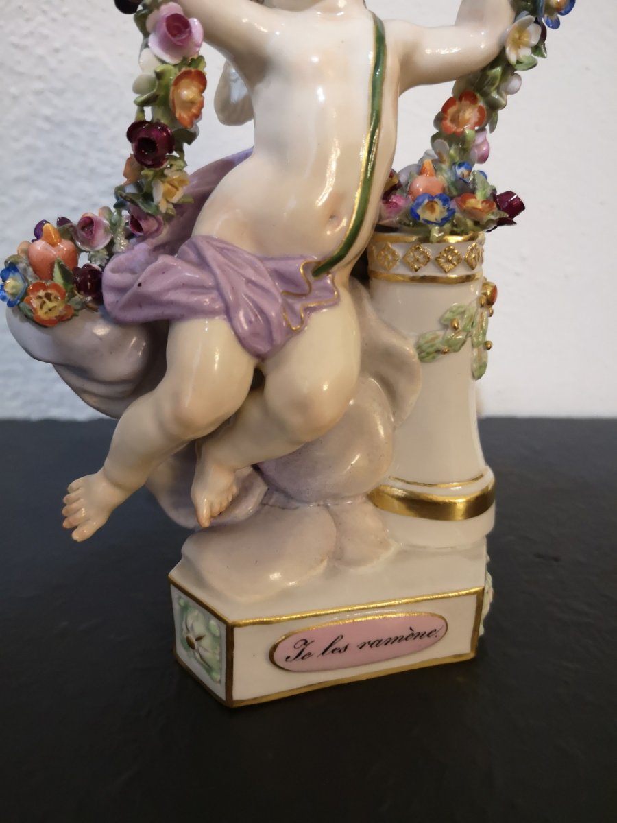  Chérubin En Porcelaine De Meissen-photo-3