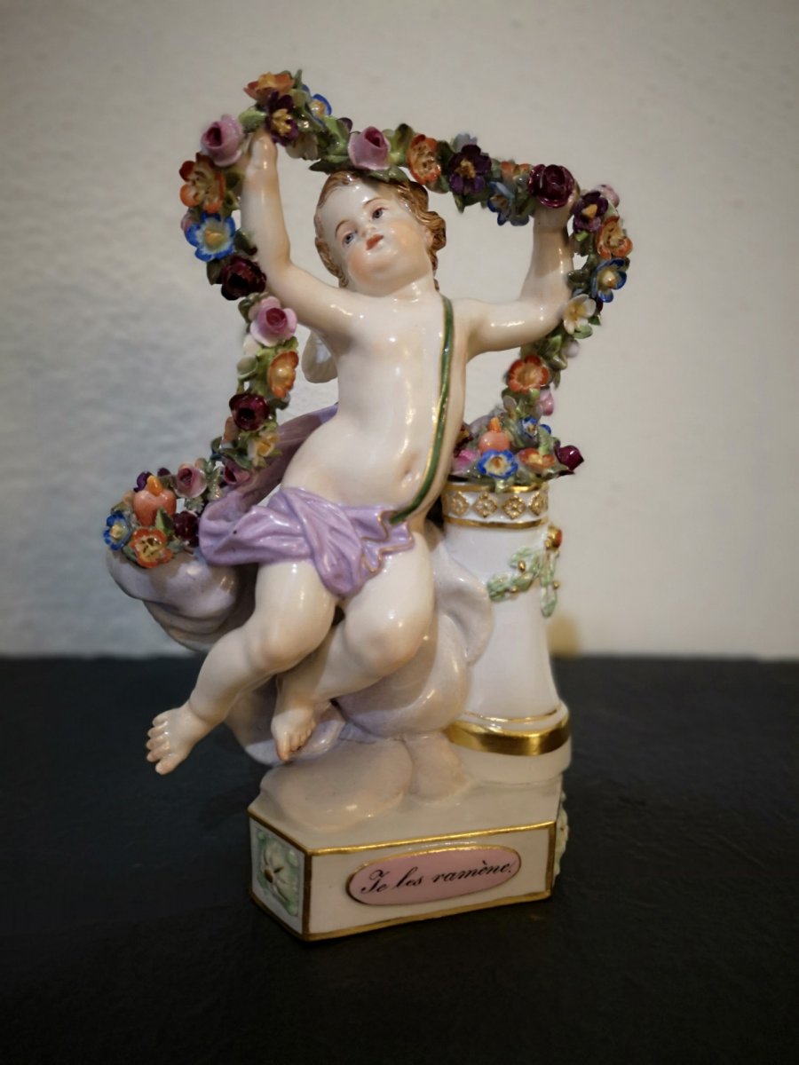  Chérubin En Porcelaine De Meissen