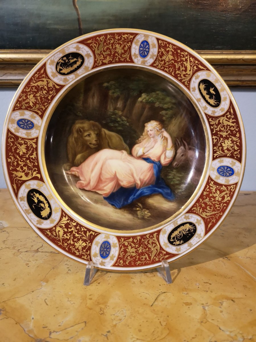 Série d'Assiettes En Porcelaine De Vienne, XIXe Siècle-photo-7