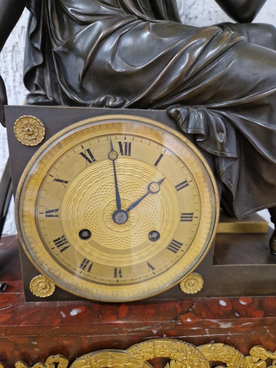 Orologio impero Inizio '800 Allegoria Della Musica-photo-2