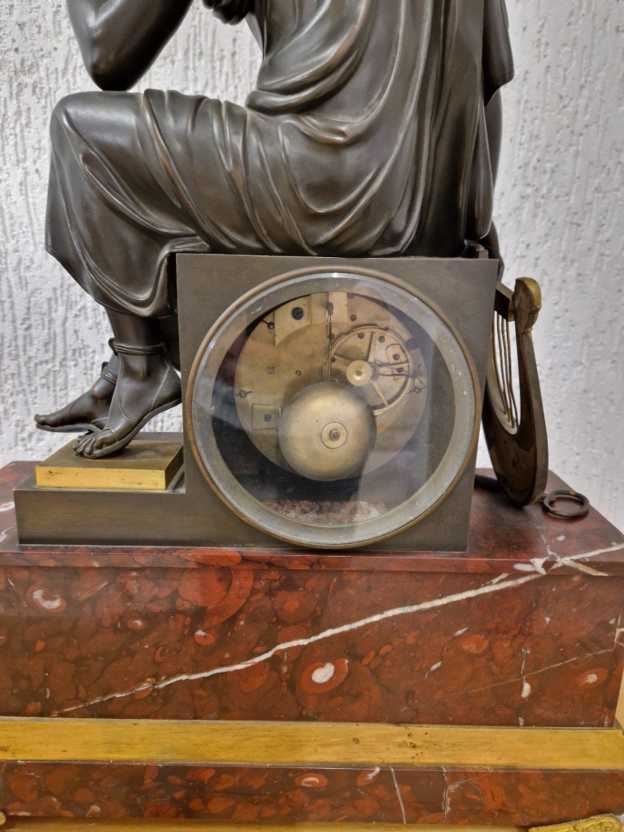 Orologio impero Inizio '800 Allegoria Della Musica-photo-4