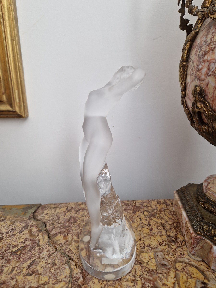 Lalique France - Statuetta Donna in cristallo. Firmata-photo-1