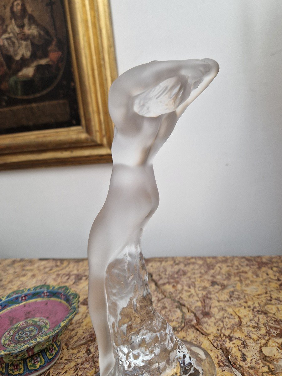 Lalique France - Statuetta Donna in cristallo. Firmata-photo-6