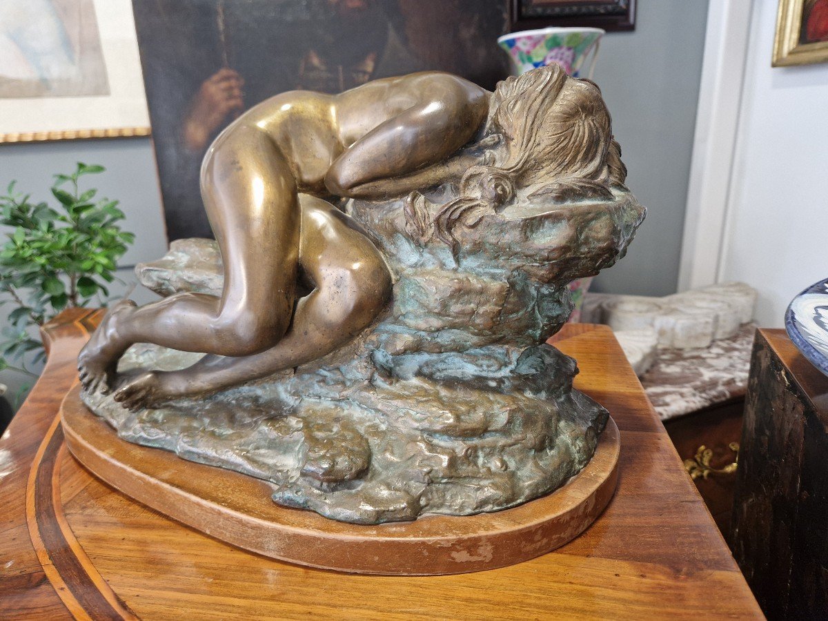 Eugenio Maccagnani (1852 - 1930) Scultura " Il rimorso" 