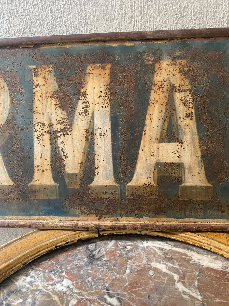 Antica insegna  dei primi del 1900.patina originale-photo-3