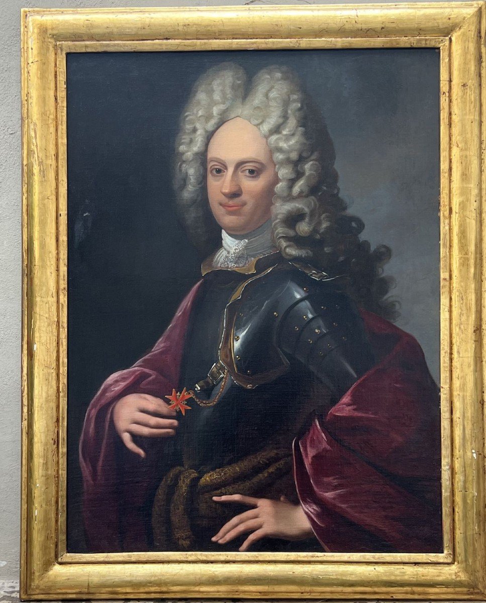 RITRATTO DI GENTILUOMO IN ARMATURA SCUOLA FRANCESE DELLA META’ DEL 1700