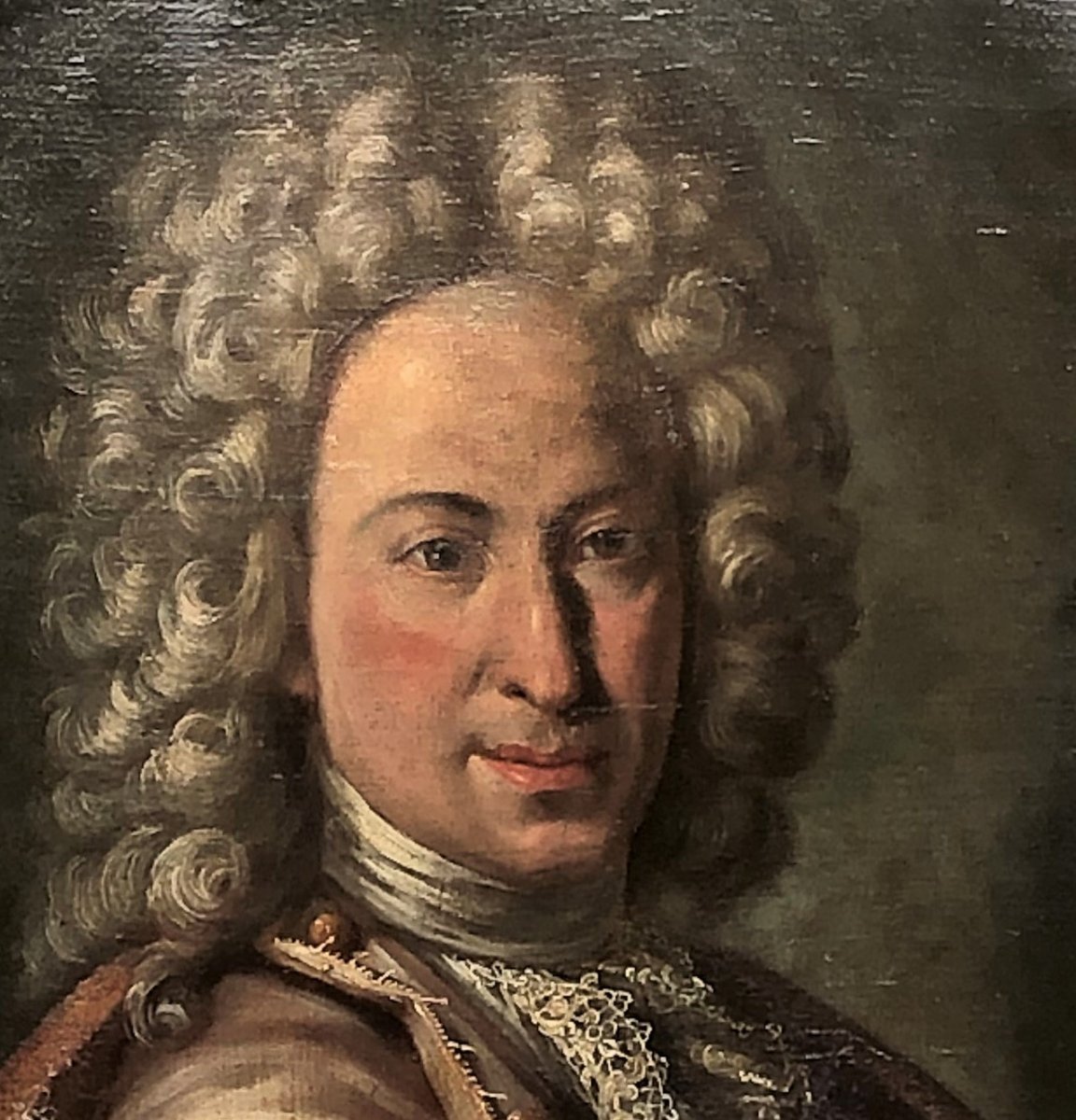 Ancient Portrait Of The French School Of 1700-photo-4