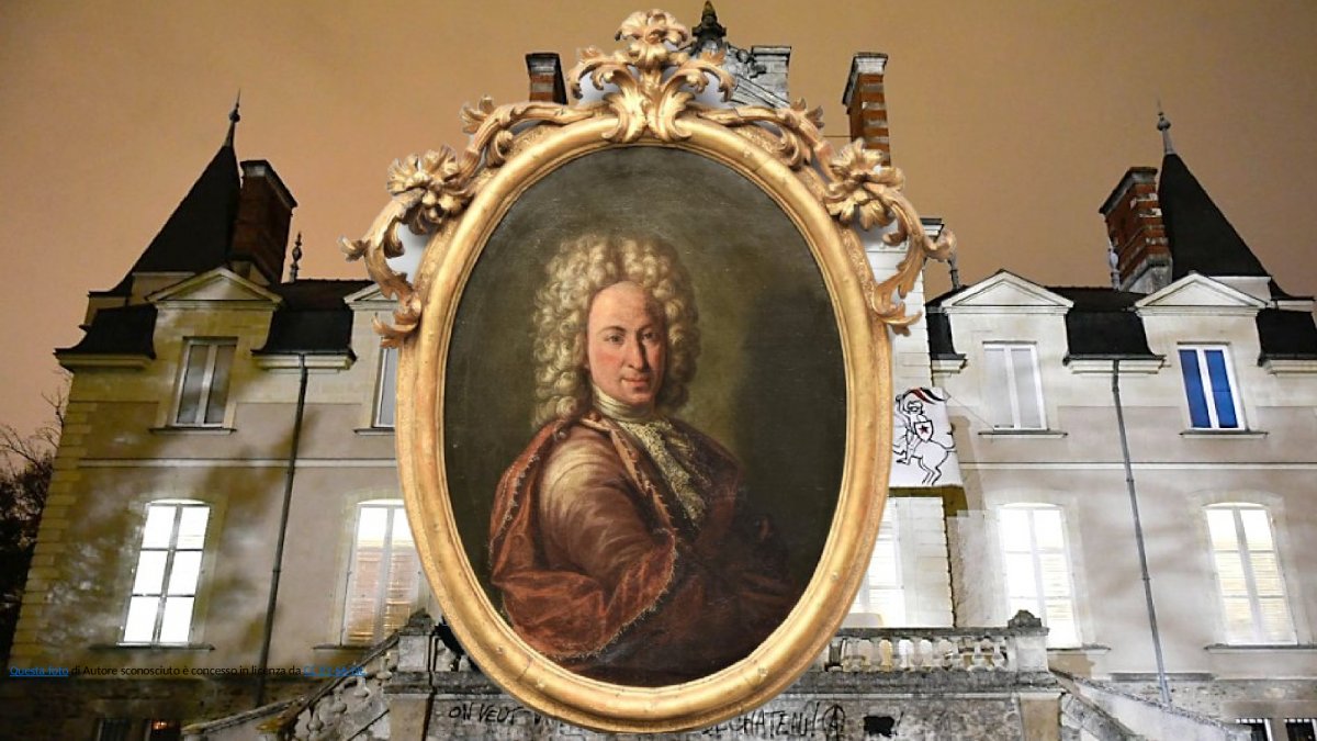 Ancient Portrait Of The French School Of 1700