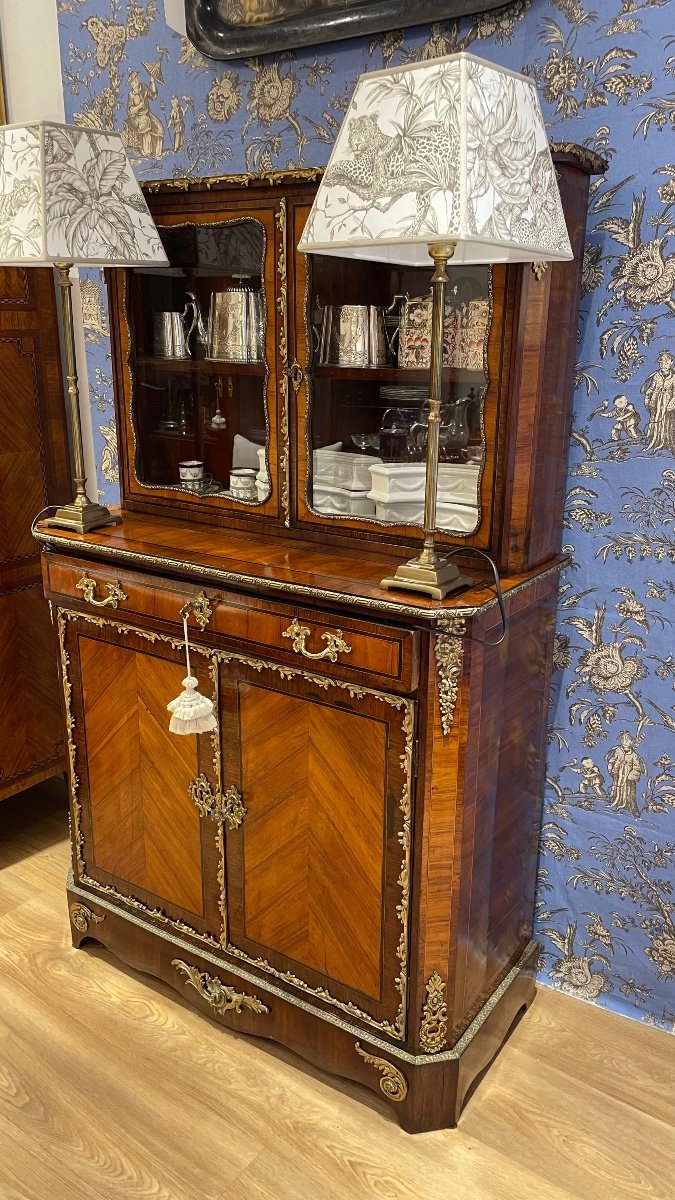 Credenza vetrina doppio corpo Napoleone III-photo-3