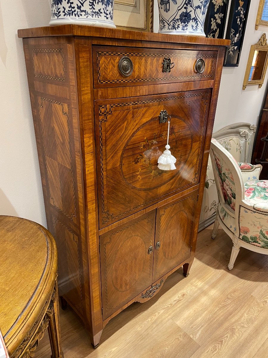 Secretaire Napoleone III in marqueterie-photo-2