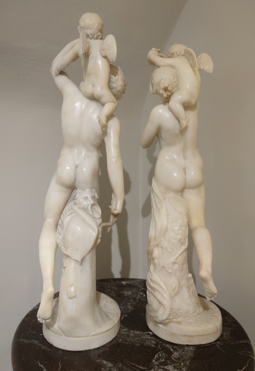 Coppia di sculture in alabastro -photo-3
