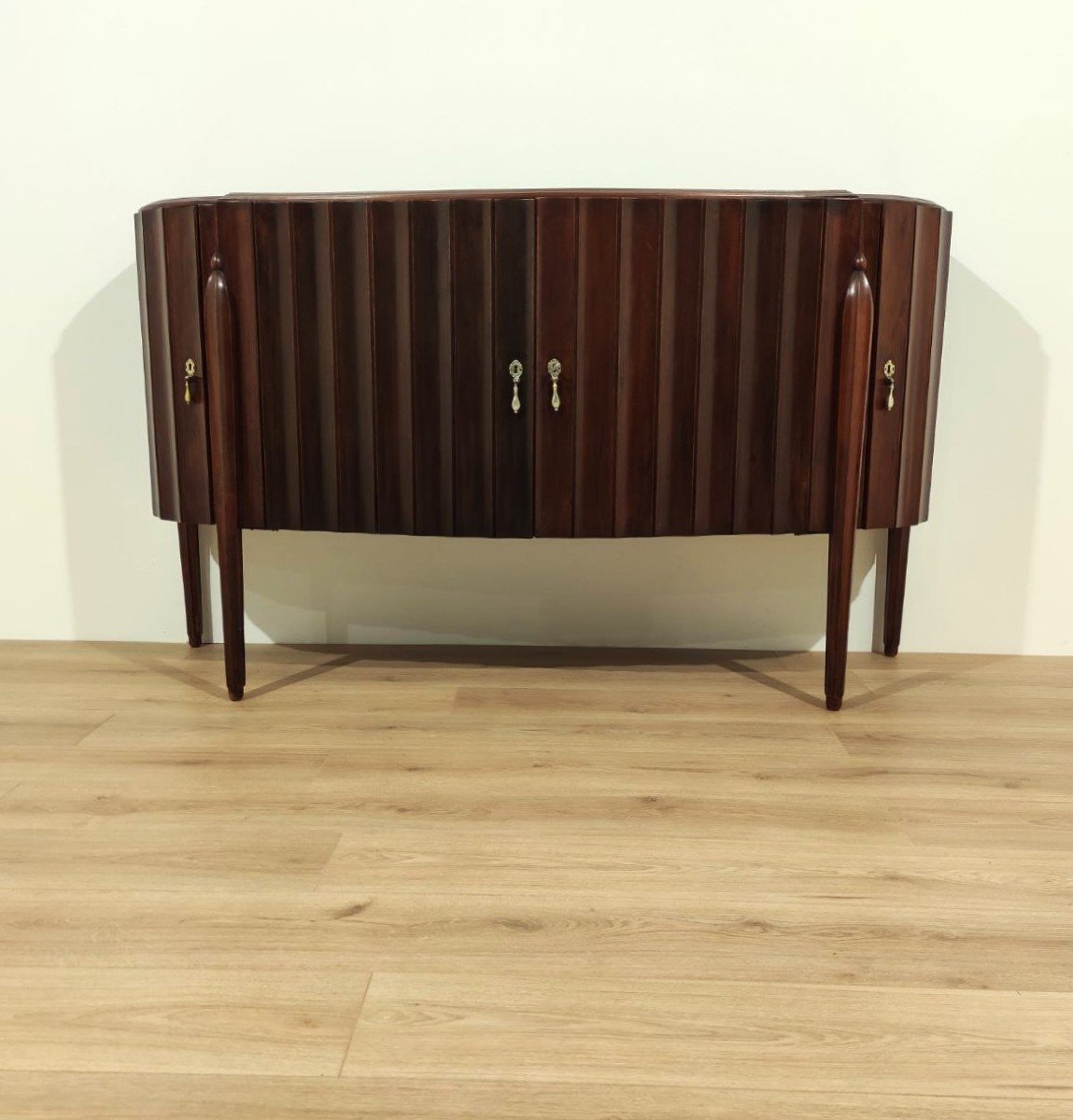 CREDENZA 4 ANTE  IN MOGANO DESIGN DI JACQUES E. RUHLMAN, ANNI '40 -photo-2