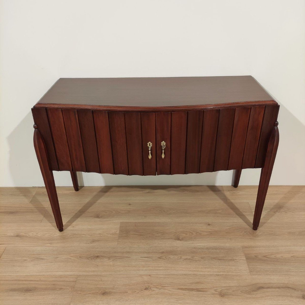 CREDENZA 2 ANTE IN MOGANO DESIGN DI JACQUES E. RUHLMAN ANNI '40 