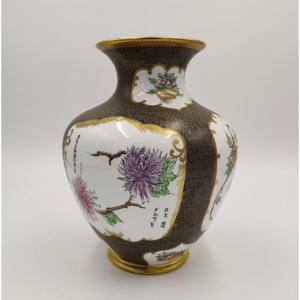 Vaso in ceramica di gusto orientale, Francia inizi '900