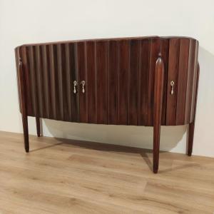 CREDENZA IN MOGANO DESIGN DI JACQUES E. RUHLMAN, ANNI '40 