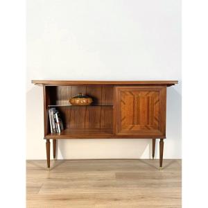 CREDENZA APERTA IN NOCE CON BAR, ITALIA ANNI '50