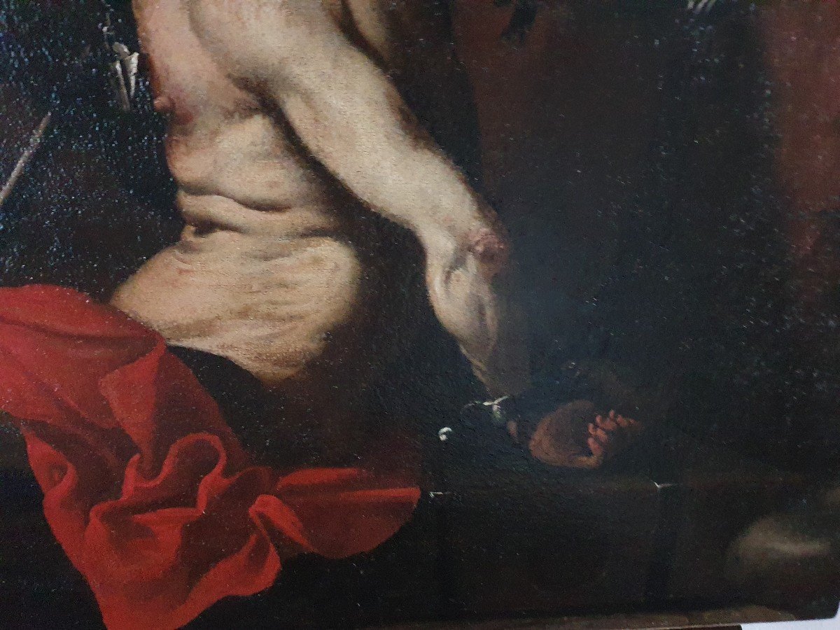 Caravaggista Francese metà del XVII secolo.  Pero e Cimone "Carita Romana" -photo-3