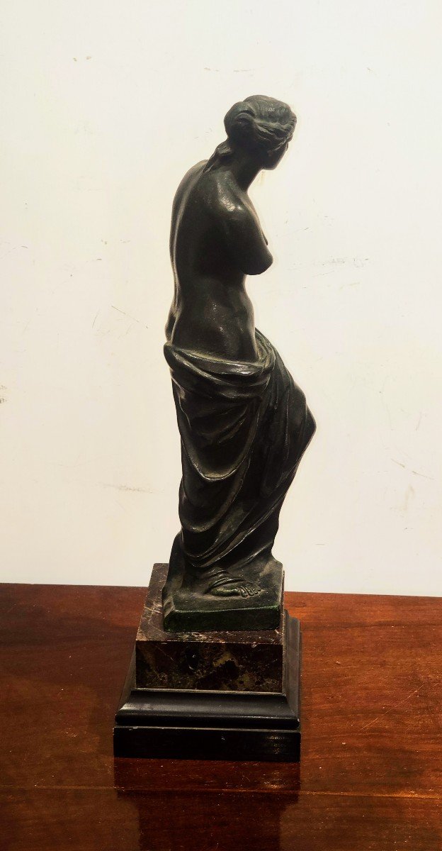 Antica statua in bronzo e marmo " Venere di Milo " grand tour-photo-2