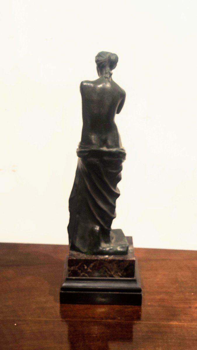 Antica statua in bronzo e marmo " Venere di Milo " grand tour-photo-3