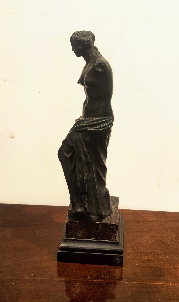 Antica statua in bronzo e marmo " Venere di Milo " grand tour-photo-4