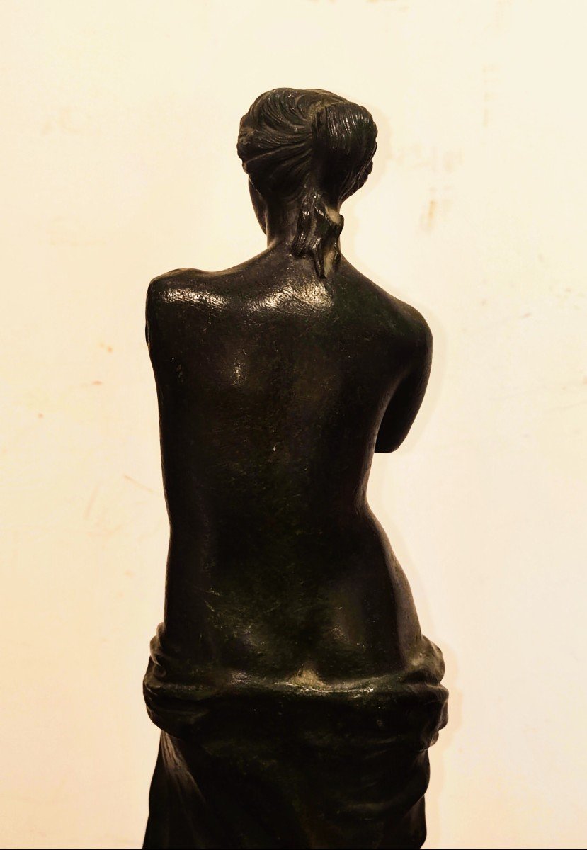 Antica statua in bronzo e marmo " Venere di Milo " grand tour-photo-3