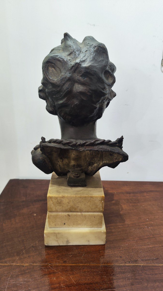 Busto in bronzo di scugnizzo firmato Vincenzo Cinque -photo-1