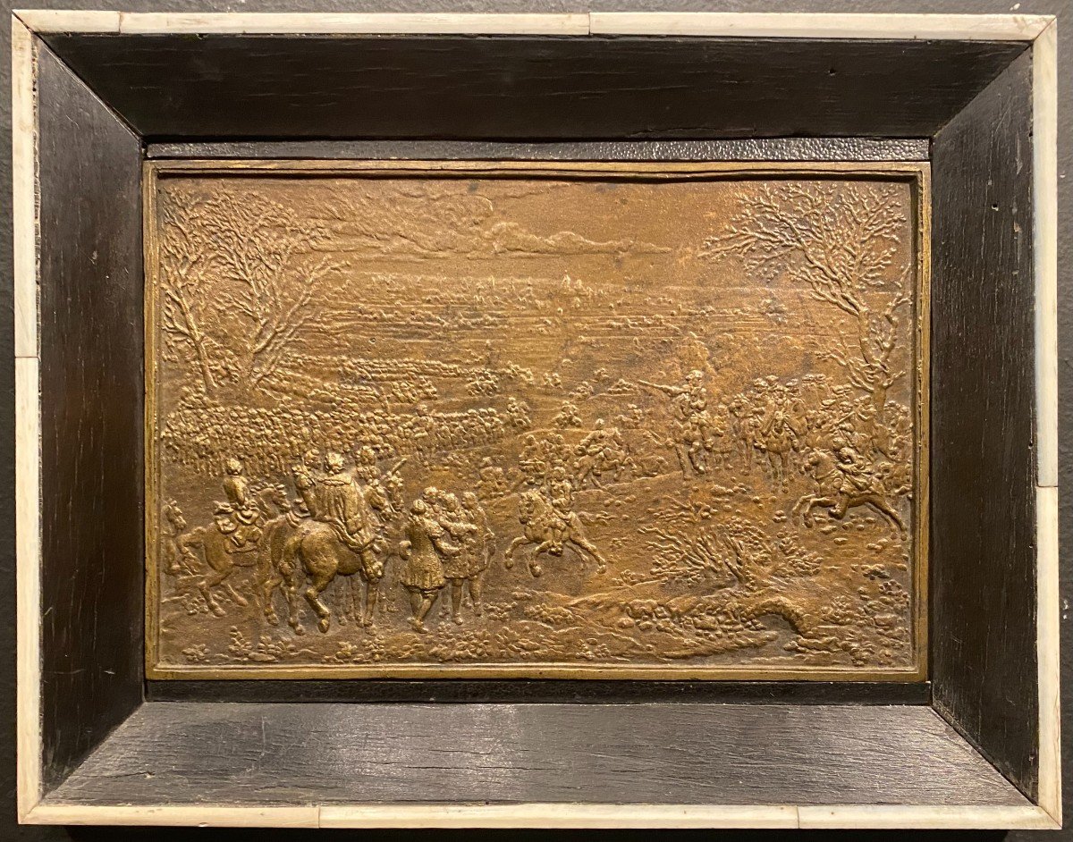 Proantic: Bas Relief In Bronze From The 17th Century