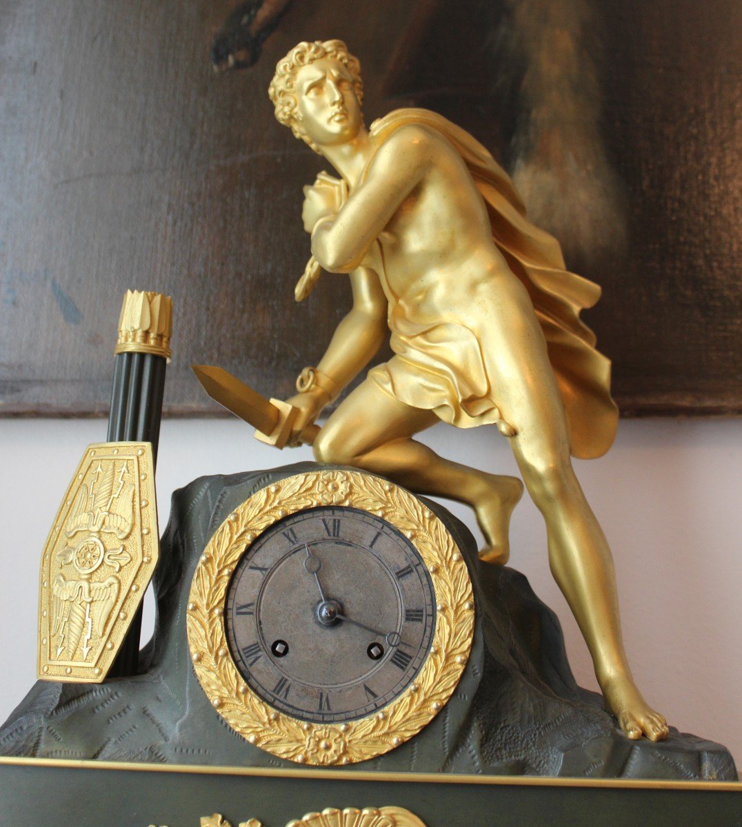 OROLOGIO DI EPOCA IMPERO "SPARTACO", 1820 CIRCA.-photo-4