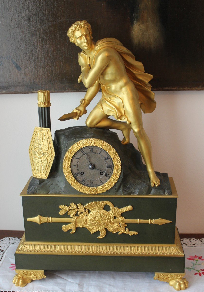 OROLOGIO DI EPOCA IMPERO "SPARTACO", 1820 CIRCA.