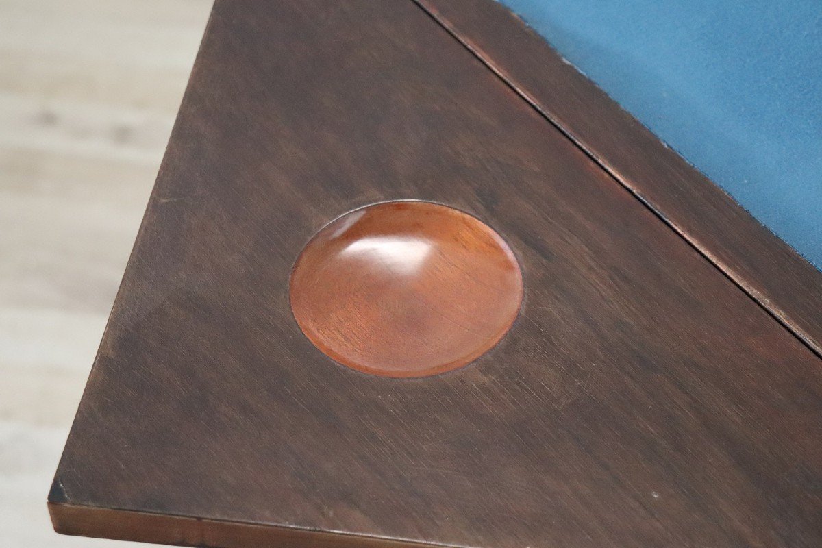 Tavolo da gioco in legno di palissandro intarsiato-photo-8