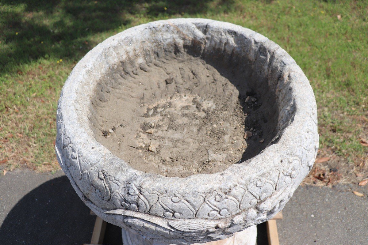 Vaso da giardino in marmo, Italia-photo-3