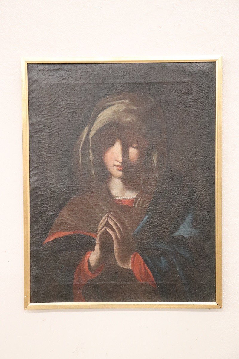 Artista di scuola italiana, Madonna in preghiera, Olio su tela-photo-1