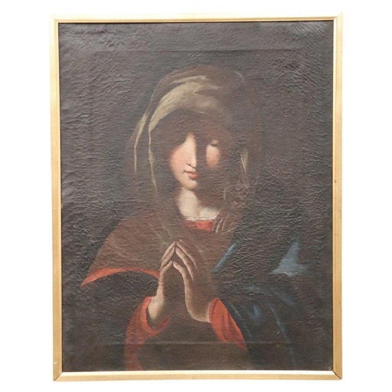 Artista di scuola italiana, Madonna in preghiera, Olio su tela