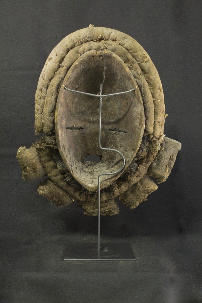 Maschera africana della tribù Dan, certificato di datazione del legno-photo-4