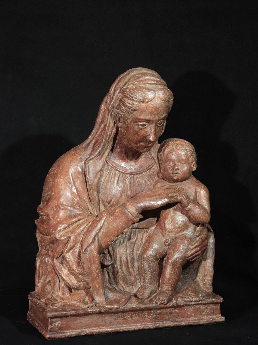 Scultura in terracotta, Madonna con Bambino, Firenze, '500