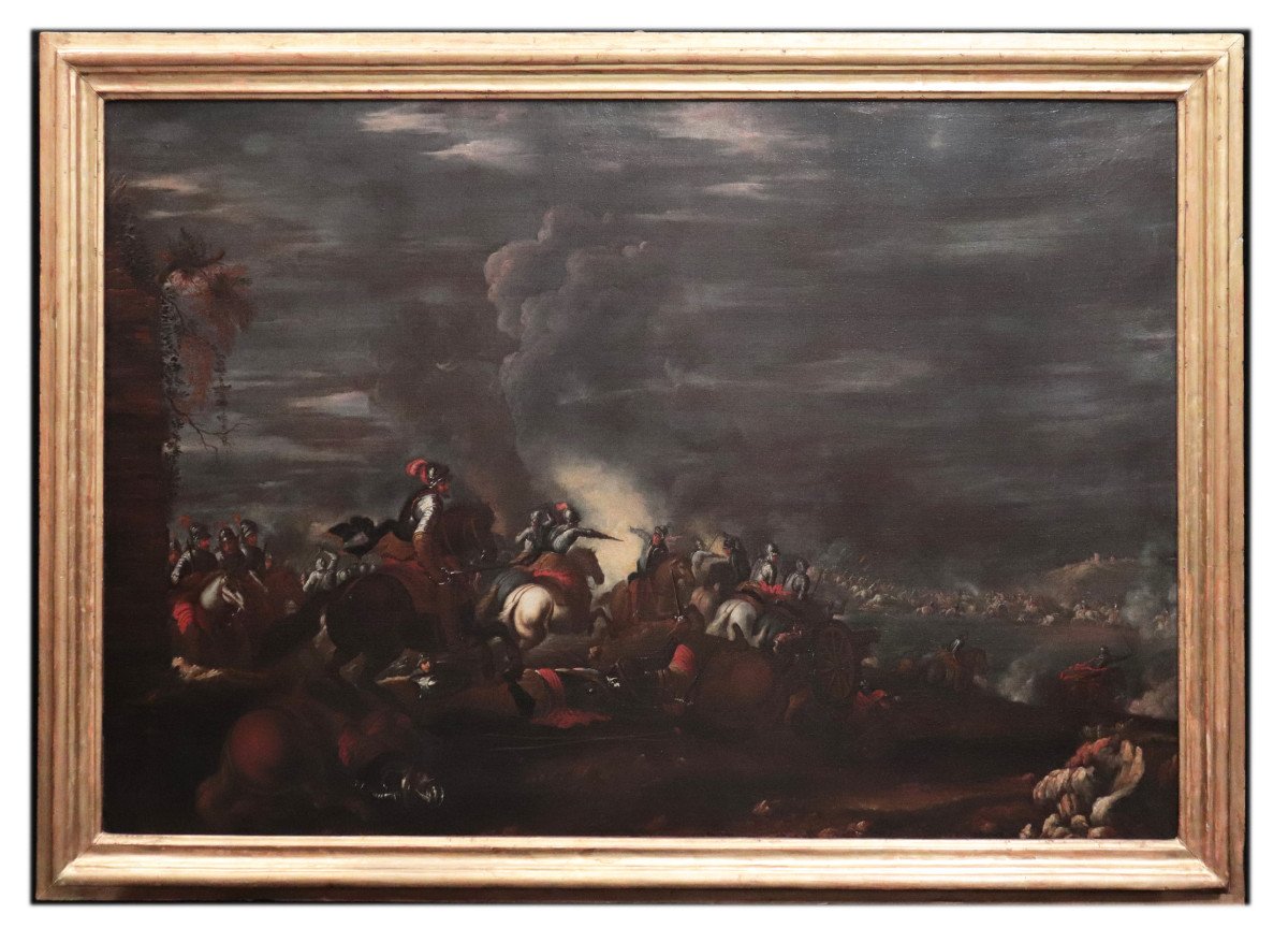 Ilario Mercanti "Lo Spolverini" (1657-1734)-Battaglia-photo-2