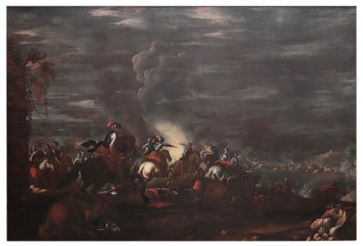 Ilario Mercanti "Lo Spolverini" (1657-1734)-Battaglia-photo-3