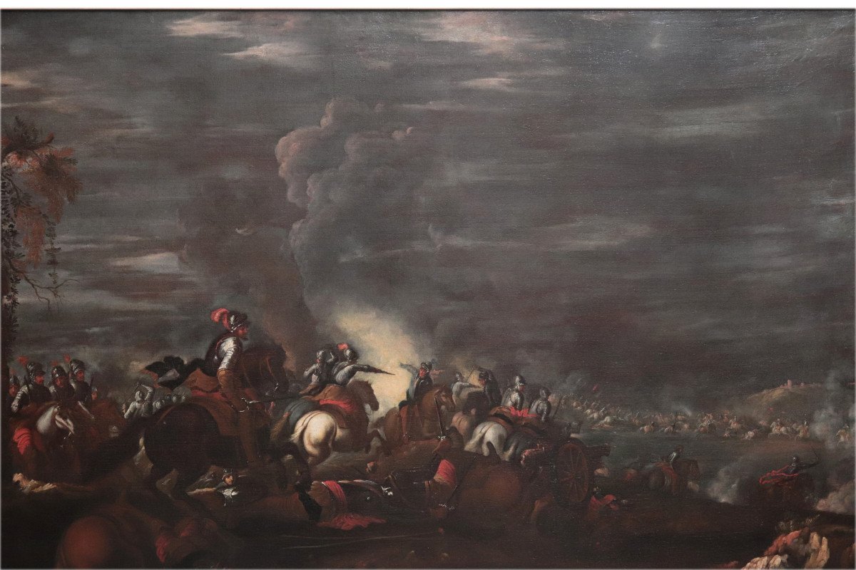 Ilario Mercanti "Lo Spolverini" (1657-1734)-Battaglia-photo-4