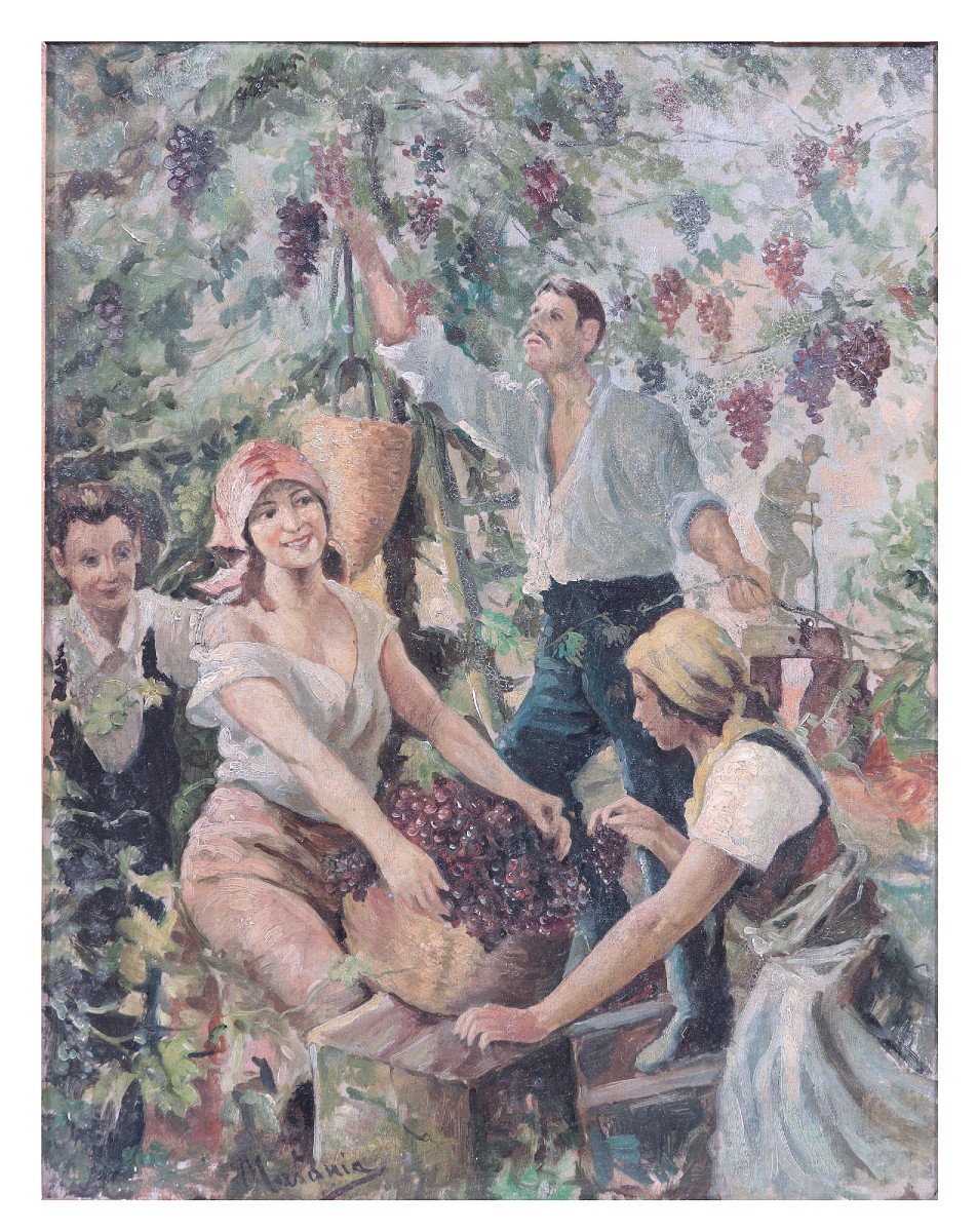 Matania Fortunino (1881-1963) - La vendemmia-photo-2