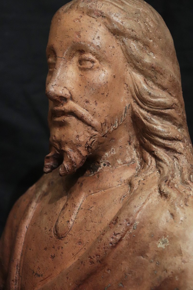 Busto Cristo in terracotta, Toscana, '500-photo-4