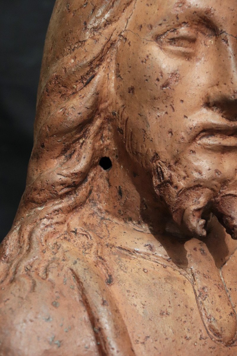 Busto Cristo in terracotta, Toscana, '500-photo-3