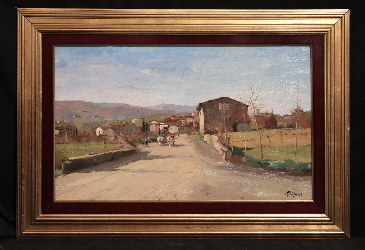 RUTILIO MUTI (Firenze 1904-1995)- Paesaggio Toscano