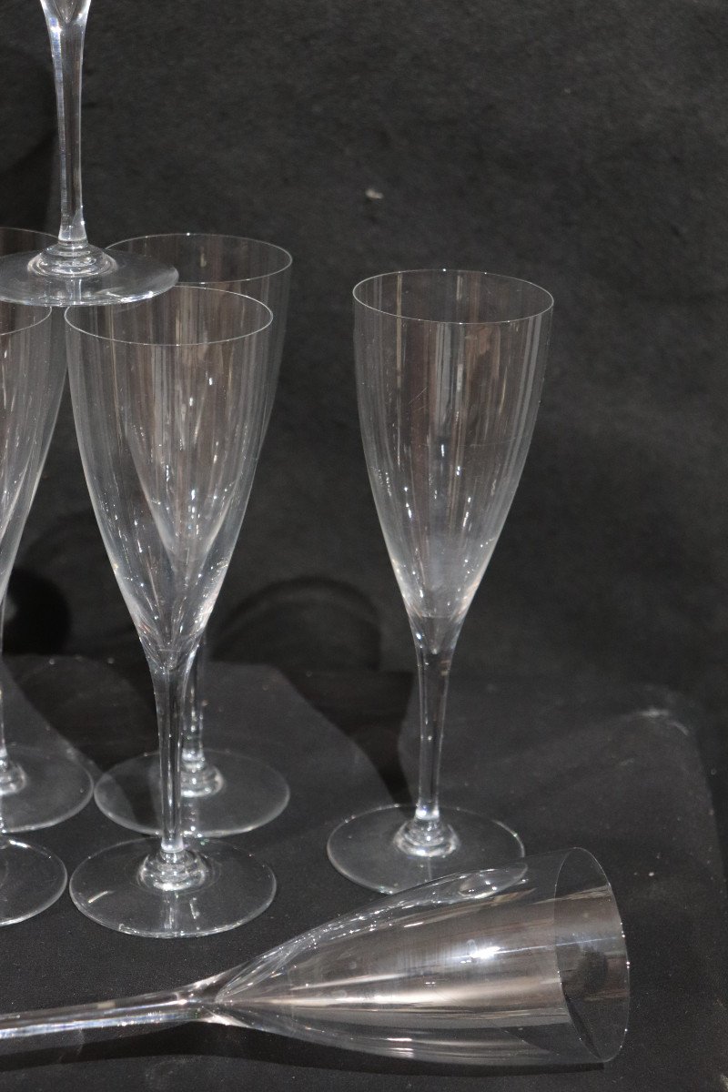 8 Flutes da Champagne Baccarat, '900-photo-2