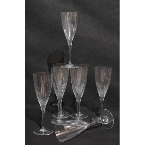 8 Flutes da Champagne Baccarat, '900