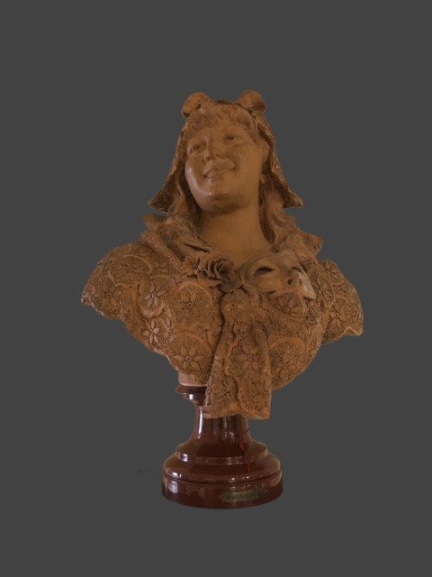 SCULTURA IN TERRACOTTA FIRMATA " DOM.VAN DEN BOSSCHE " -photo-2