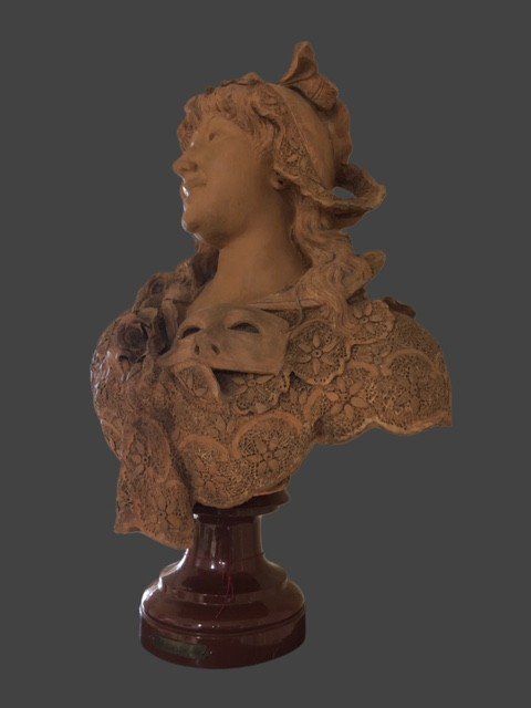 SCULTURA IN TERRACOTTA FIRMATA " DOM.VAN DEN BOSSCHE " -photo-3